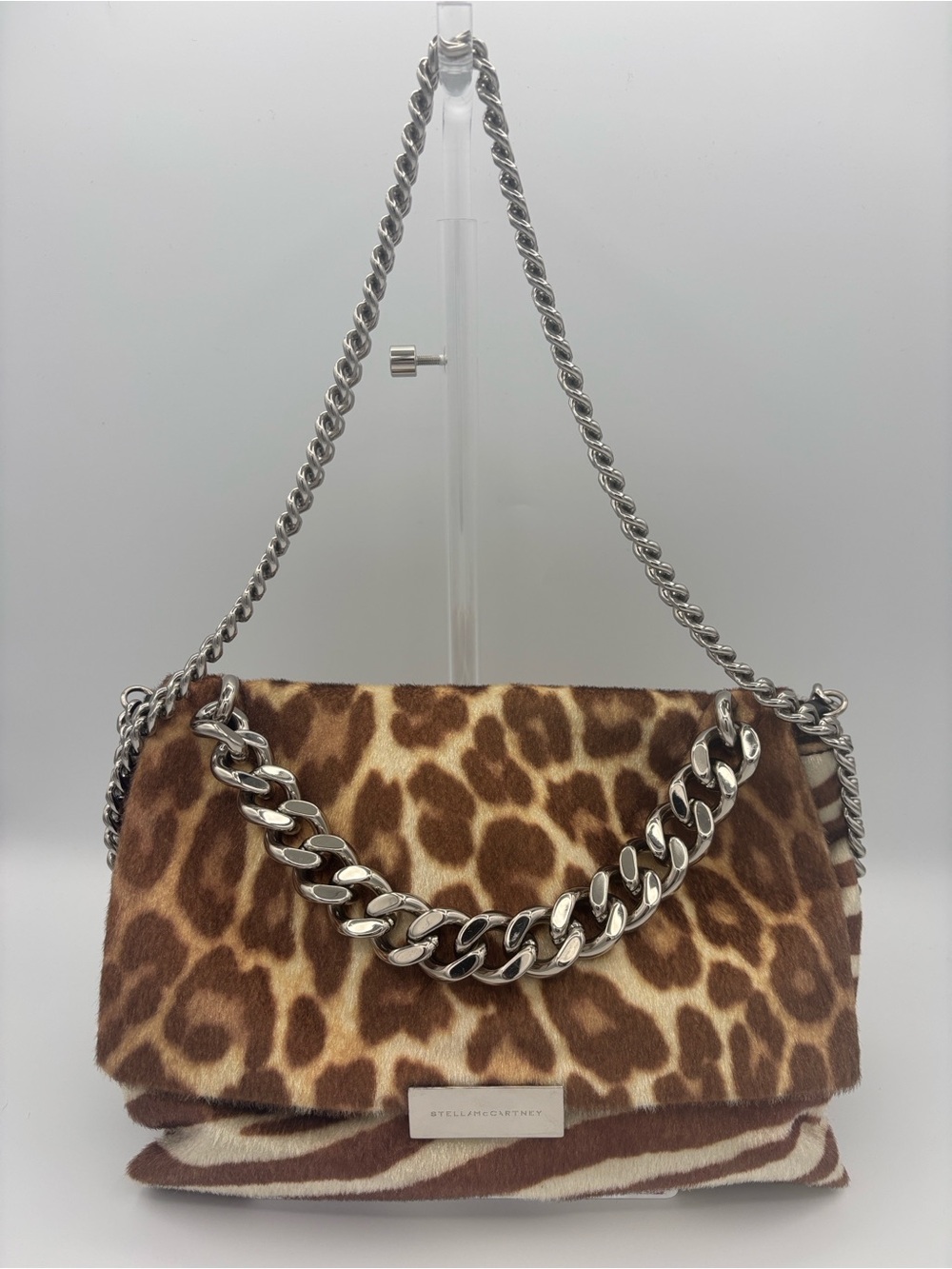 Stella McCartney Shoulder/Handbag - Leopard & Zebra Animal Print - Faux Calf Fur